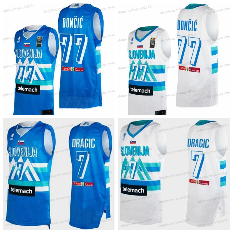 

2021 Tokyo Olympics Slovenia Basketball Jersey Luka Doncic #77 Goran Dragic #7 Mike TOBEY #10 Vlatko CANCAR #31 Custom Men Women Kids, White