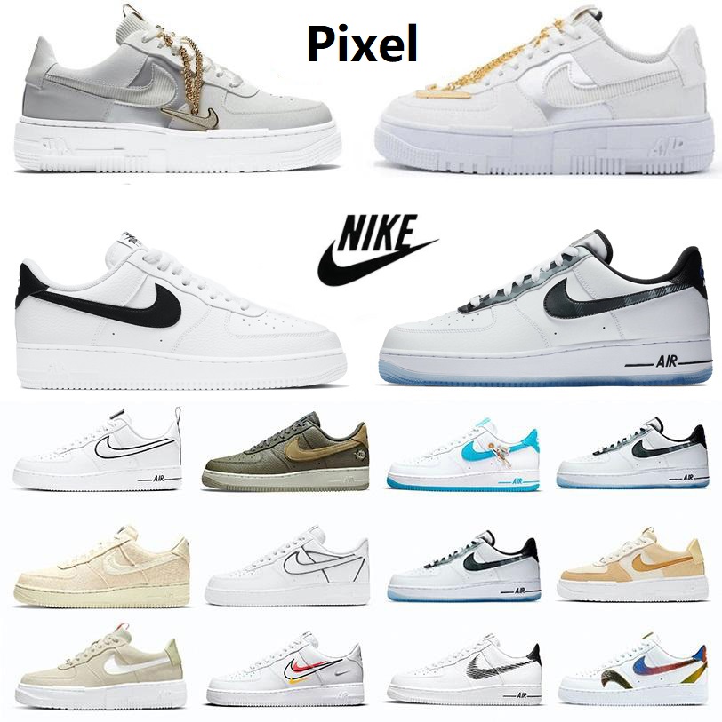 

Air force one forces 1 af1 Pixel Gold chain Low mens running shoes Desert Sand Heel Sail tan Snake platform black white Leopard Zebra men women trainer sports sneakers, Color#35