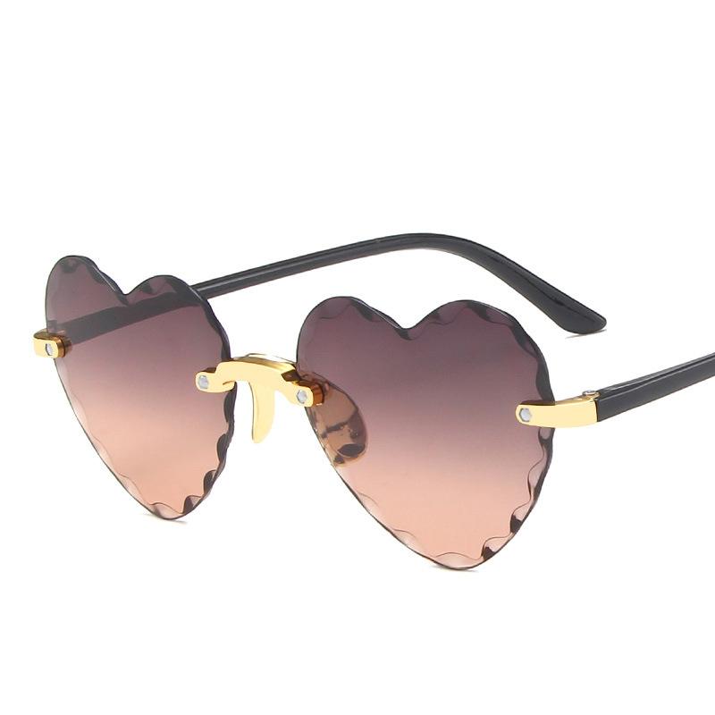 

Sunglasses Fashion Heart Shaped Rimless Women Cute Sexy Female Sun Glasses