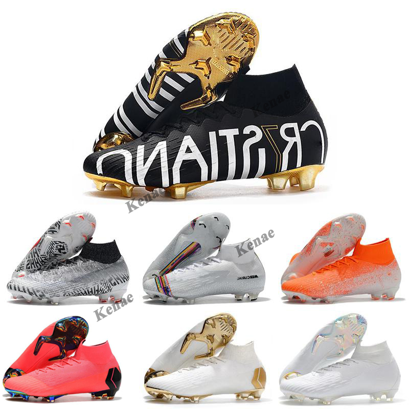 

Mercurial Superfly VI 360 Elite FG KJ 6 XII 12 Soccer Cleats Men Neymar CR7 High Shoes Football Boots, Bubble wrap packaging