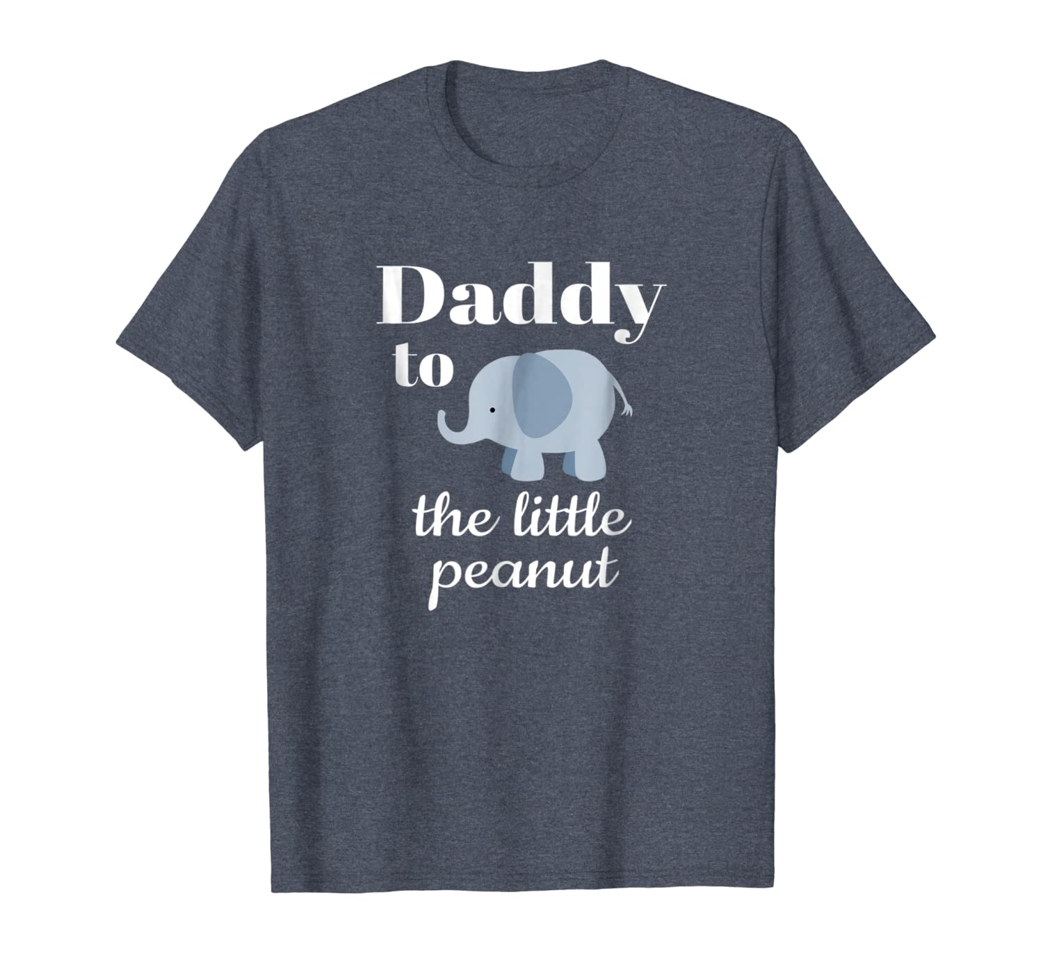 

matching baby shower couples shirt elephant daddy peanut, White;black