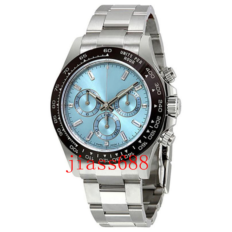 

17 automatic scanning watch double color sapphire glass stainless steel solid button black dial men's, Slivery;brown