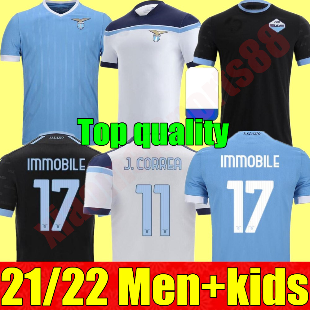 

2021 2022 Lazio soccer jerseys LUIS ALBERTO IMMOBILE SERGEJ Vestiti da calcio maglia J.CORREA LUCAS Men kids Kits uniforms uomini football shirt 21/22 Home Away Third, Kids 3rd+socks