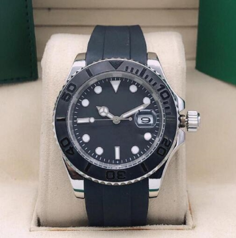 

Mens Watch 2813 Automatic Movement Stainless Steel fashion Mechanical Watches Men Rubber Strap Designer Wristwatches