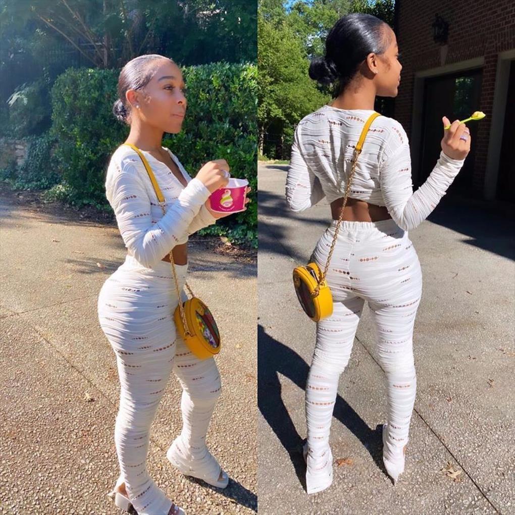 

hollow out solid womens tracksuits tracksuit lounge wear fitness long sleeve crop slit flare pants bodycon two piece, Gray