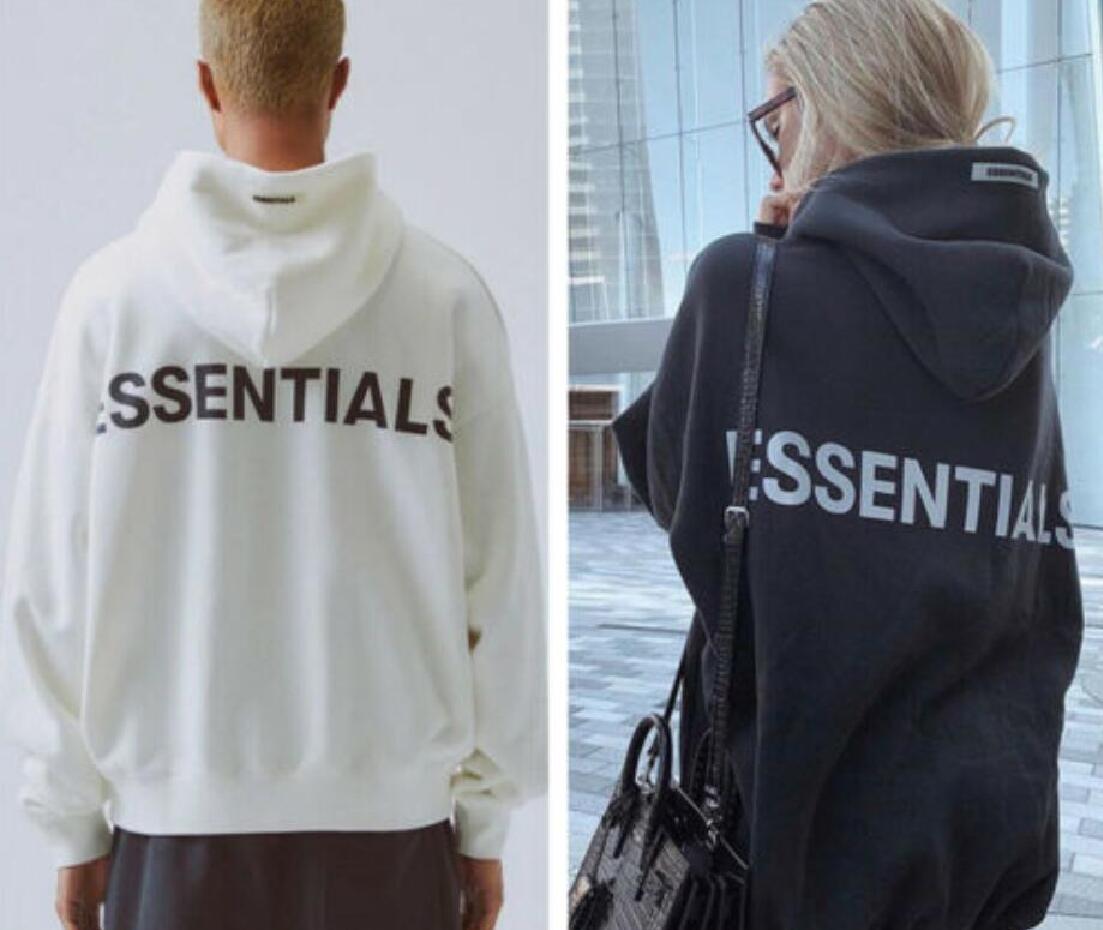 

Couples loose-fitting FOG high hoodies street sweater cotton Men's women's, Black