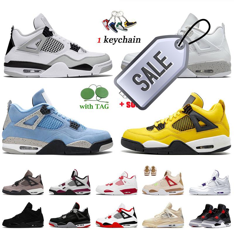 

Mens Designers 4s Shoes Military Black Cat Basketball Shoe 4 White Oreo University Blue Lightning Sail Bred Wild Things Men Women Jumpman W, A14 ts 40-47