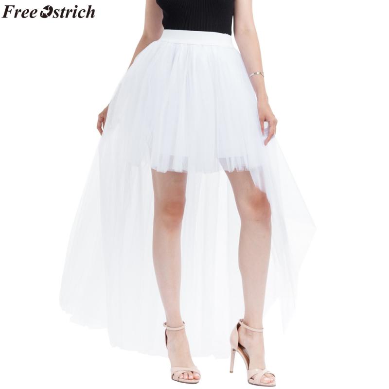 

Skirts FREE OSTRICH Spring Fashion Ladies Bridesmaid Dress Lace Princess Fairy Tale Style Tulle Skirt Pettiskirt Mesh, Black