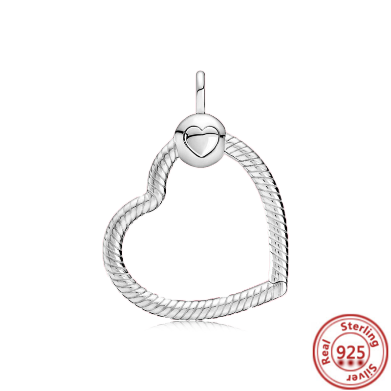 

Other 925 Sterling Silver O Heart Pendant Fit Original Charms Bracelet Necklace DIY Beads Women Fashion Jewelry Gifts