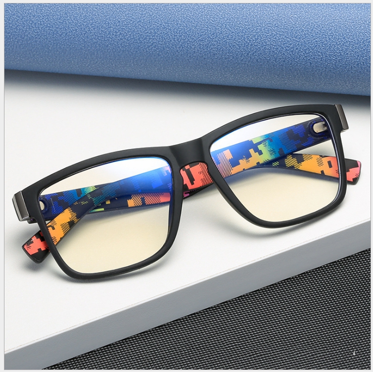 

PC Sport Prescription Glasses for Men Women Square Myopia Anti Blue Light Photochromic Optical Eyewear Frame