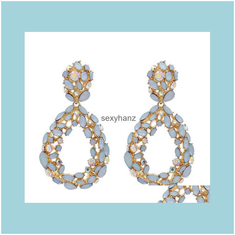 

Dangle & Chandelier Fashion Vintage Zircon Oval For Women Girls Engagement Party Charm Round Rhinestone Earrings Jewelry Drop Delivery 2021