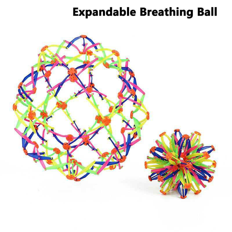 

Expandable Breathing Ball Toy with Light (Glow in the Dark) Expanding Sphere Stress Reliever Anxiety Relaxation Expands from 5.9" to 11" Boys Girls Birthday Toys for Kids
