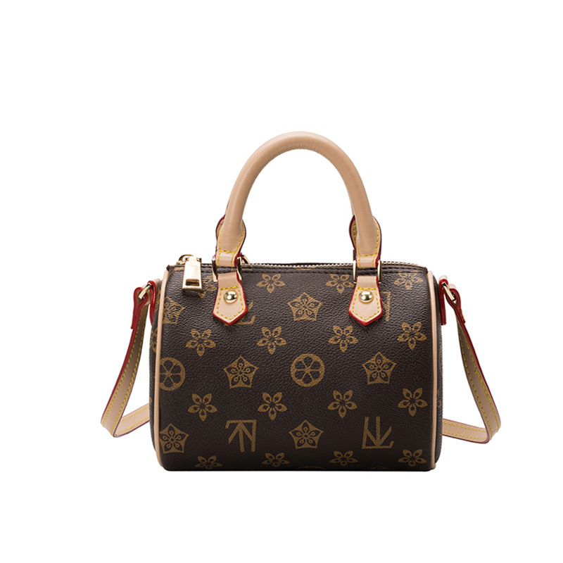

Fashion Messenger Bag Womens Handbag Brown Flower PVC Leather Mini Boston Clutch Shoulder Classic Corssboby Purses Want Original picture pls contact me 41256#, Freight difference