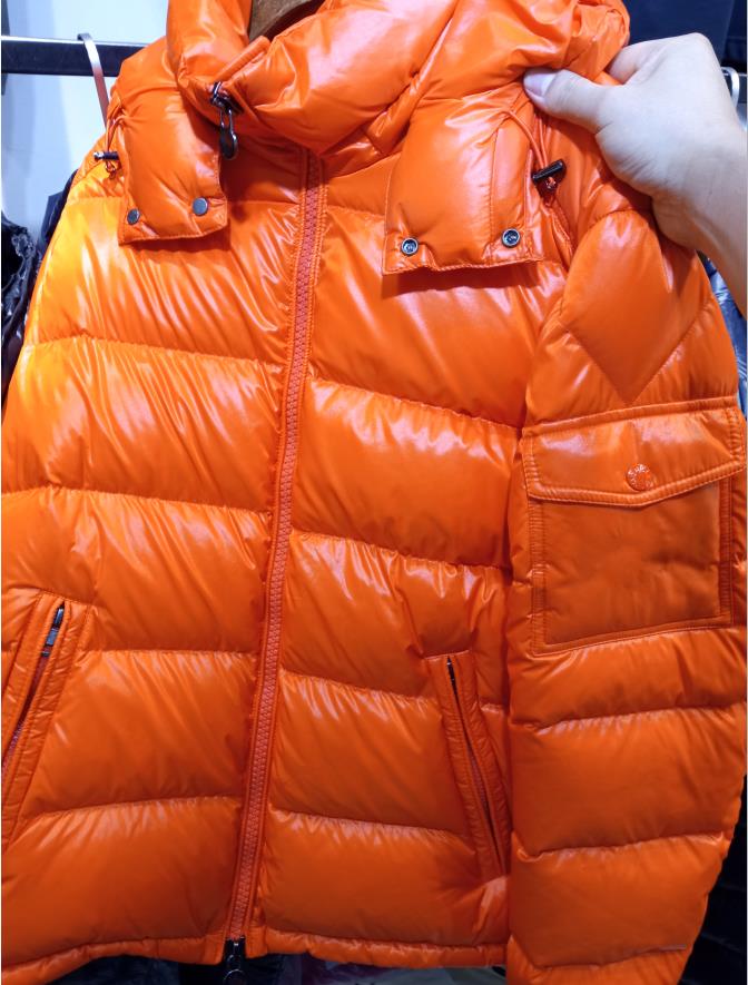 

Men Nylon Down Jacket Maya Puffer Jackets Appliques Knit Cuffs Designer Male Winter Coat Christmas Duck Downs Parkas Hoody Outwear, Jacket dustbag