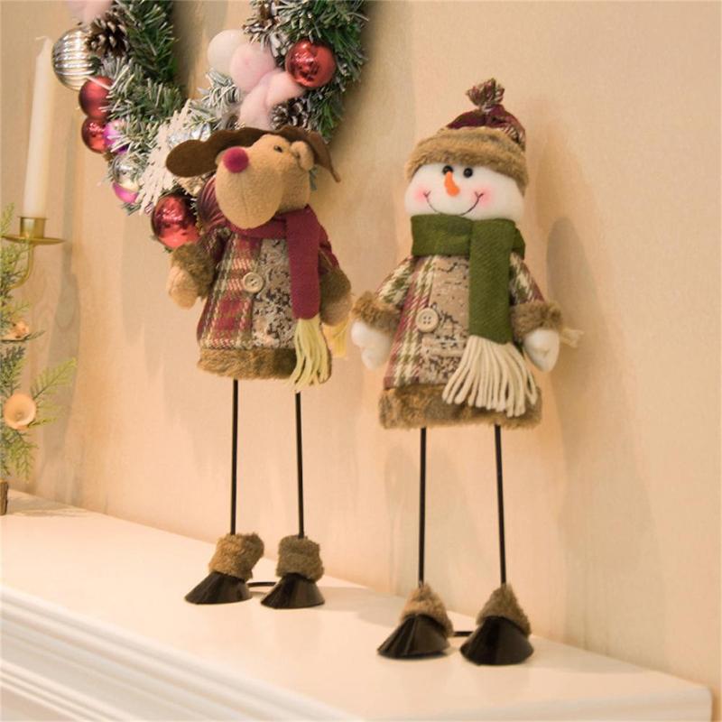 

Christmas Decorations Style Festive Touch Fabric Adorable Santa Claus Shape Doll Decor Model For Party