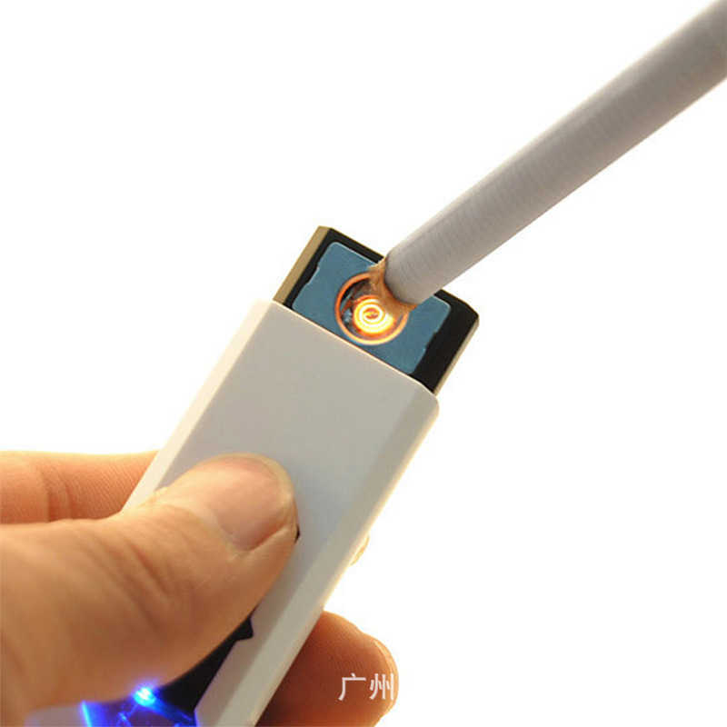 

USB charging lighter creative cigarette set electronic windproof straight hair