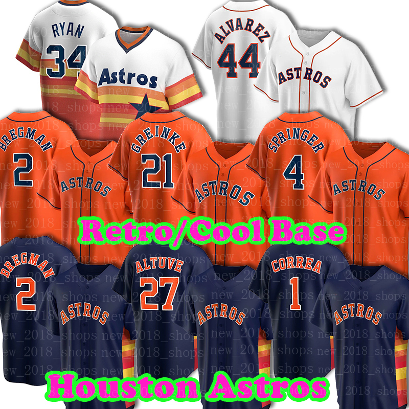 

Astros Jose Altuve Houston Alex Bregman George Springer Jeff Bagwell Zack Greinke Carlos Correa Justin Verlander Jersey Baseball Michael Yuli Gurriel Ryan asd, Custom cool base men jersey