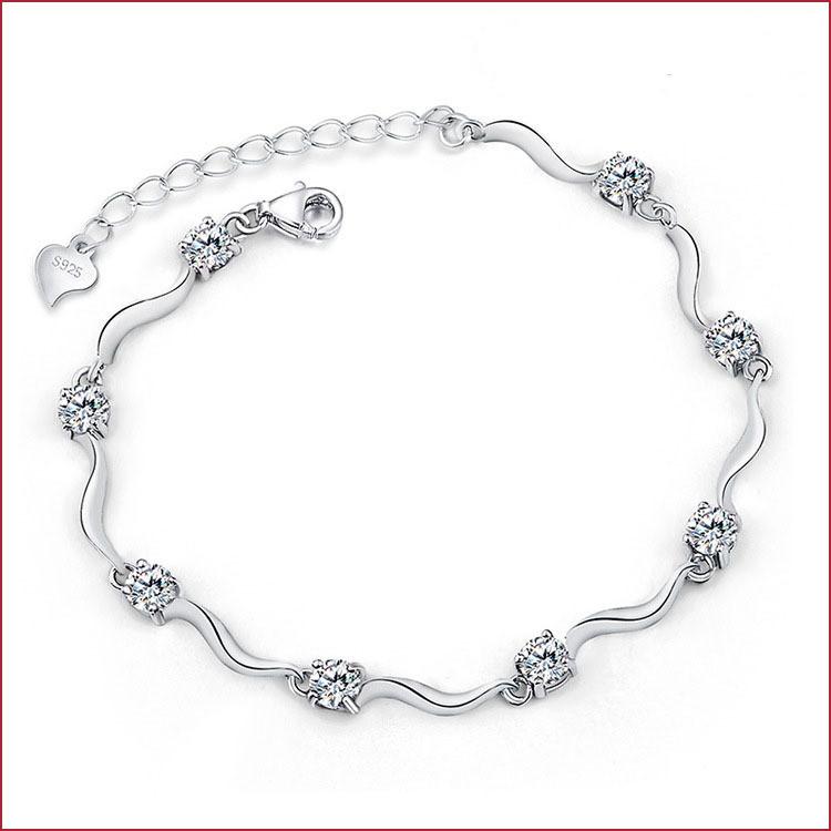 

Charm Bracelets Twisted Bamboo Bracelet Women Retro Fashion Crystal Jewelry