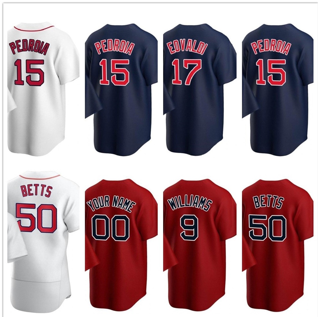 

Custom NEW Red SOX 20 Baseball David Ortiz jerseys Carl Yastrzemski Andrew Benintendi Xander Bogaerts Cashner Dustin Pedroia Stitched Jersey, Blue;black