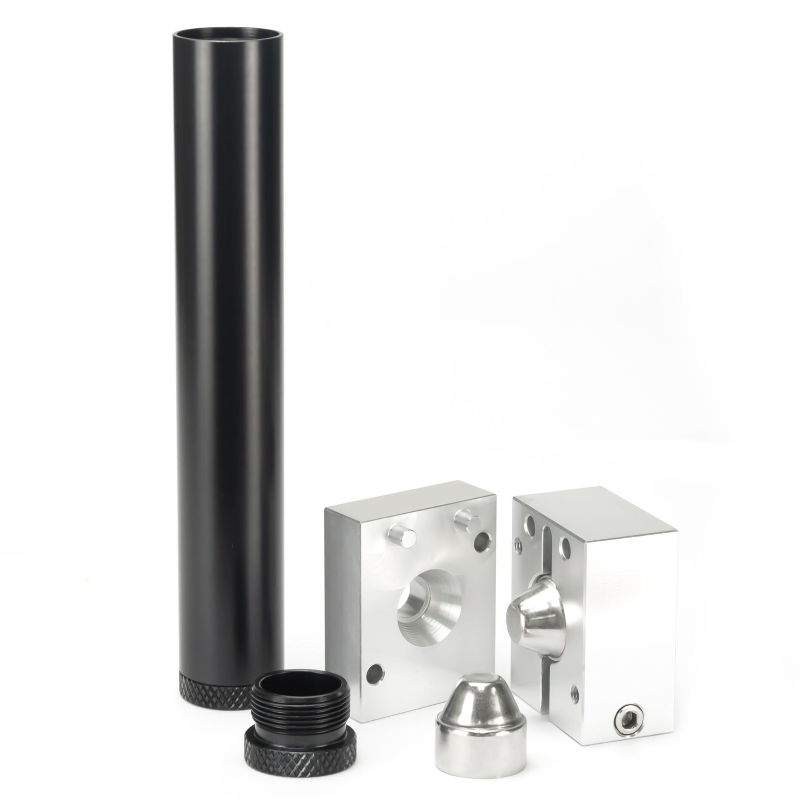 

Airsoft Accessories 1.05 OD 7 Inch L Aluminum 1 2x28 5 8x24 Solvent Trap Cleaning Fuel Filter 9x Stainless Steel Cups Baffle Cups End Cap Drilling Jig Fixture Tool Kit