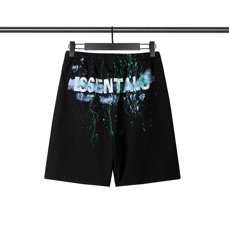 

shorts 2021 spring and summer fog season 7 double line letter print splash ink graffiti high street, White;black