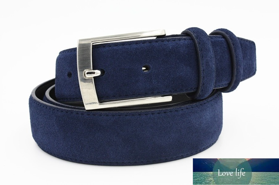 

New Style Fashion Brand Welour Genuine Leather Belt For Jeans Leather Belt Men Mens Belts Luxury Suede Belt Straps, As pic
