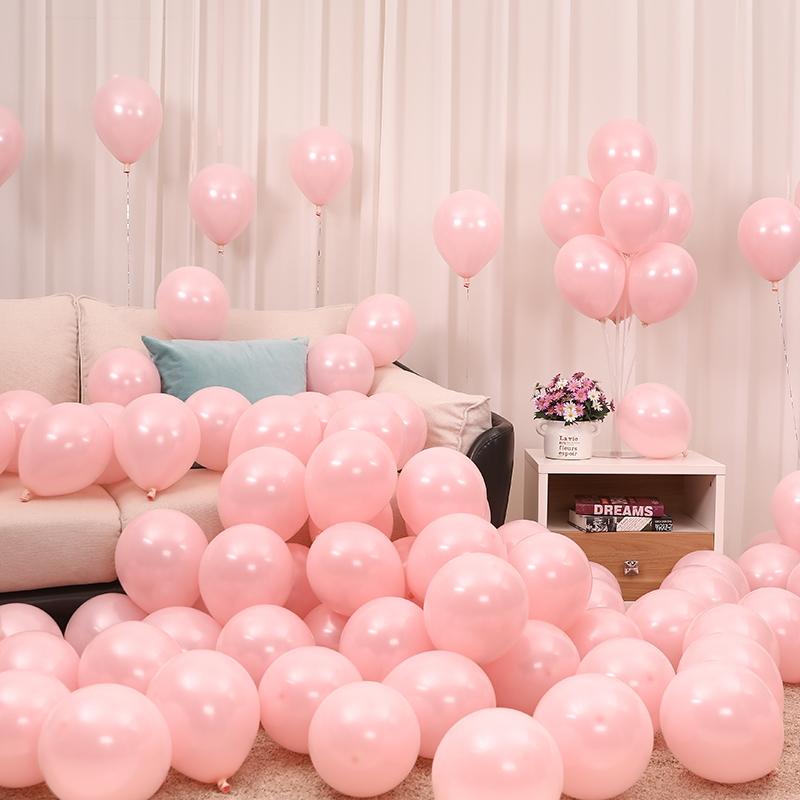 

50pcs /lot Wedding Birthday Party Supplies Double layer Ruby Red Latex Balloon Chromium Balloons Valentine's Day Decoratio