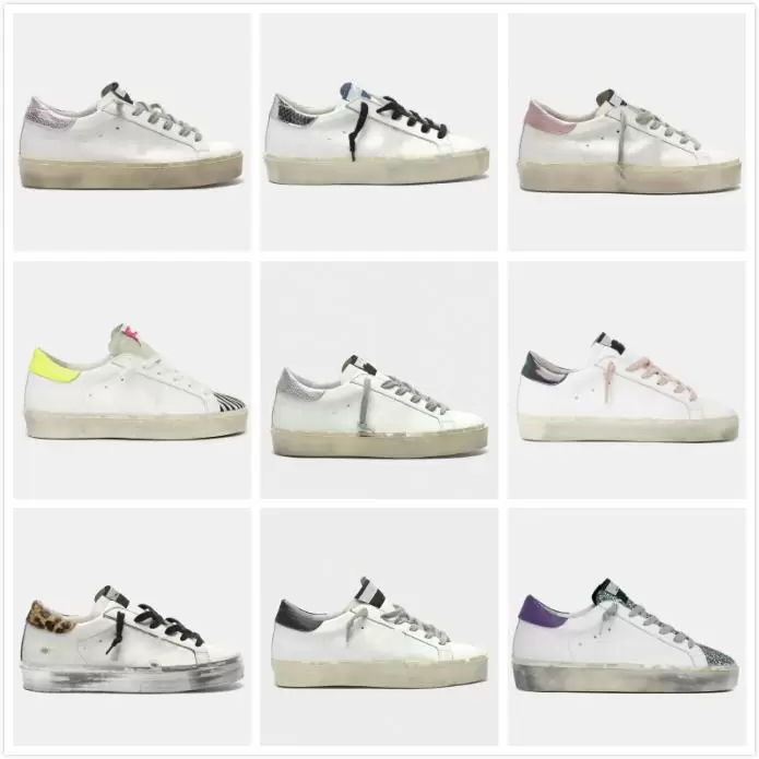 

Hi Star Sneakers Platform Sole Casual Shoes Luxury Classic White Do -Old Dirty Designer Fashion Leopard Tail Man wcr Golden Luxury Gooses, Black