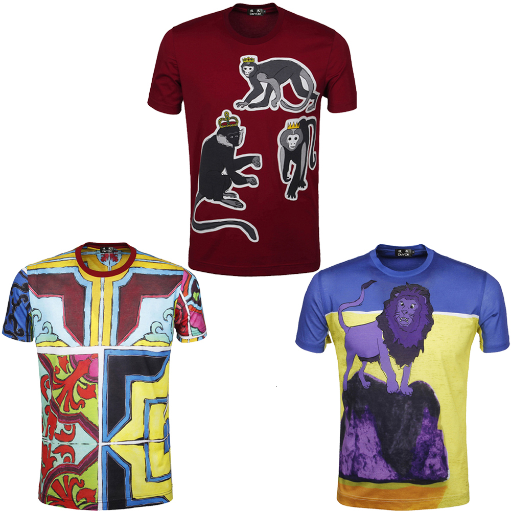 

2021 New t Shirts Printed Short Sleeve Men Hip Hop Fashion Casual Cotton T-shirt Funny Streetwear Tops Tees Dy671 Cqs0, Red