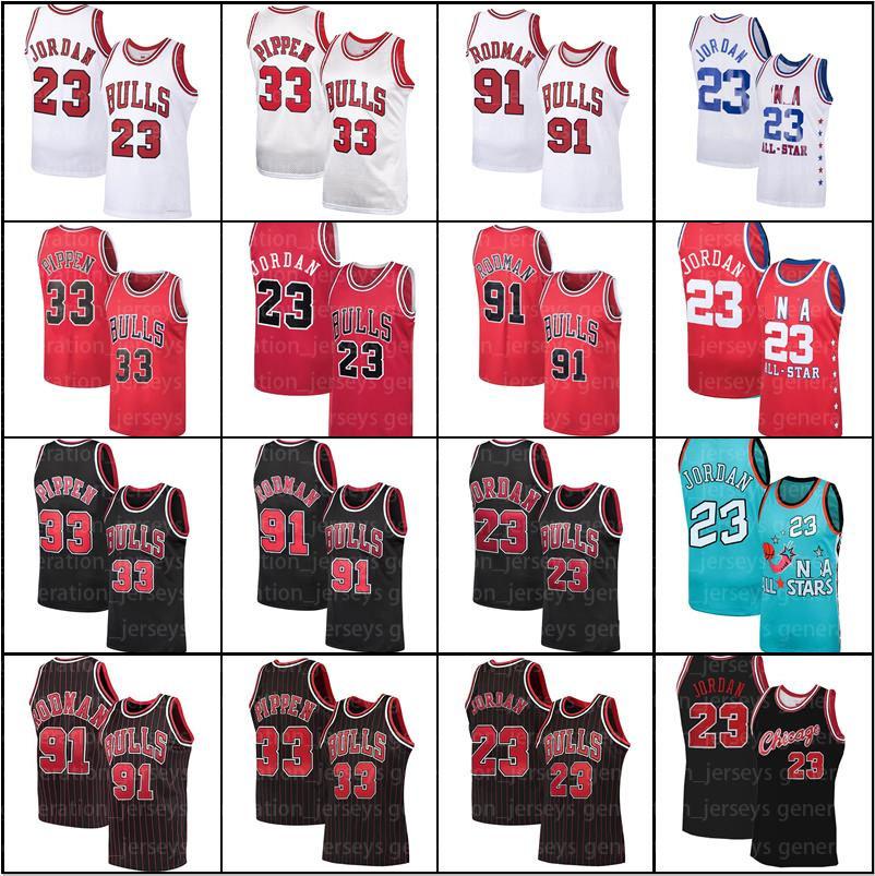 

Men's Chicago Bull Jerseys 33 Scottie Pippen 91 Dennis Rodman 23 Michael Basketball Zach 8 LaVine Mitchell & Ness Men 1997-98 asda, Black;red