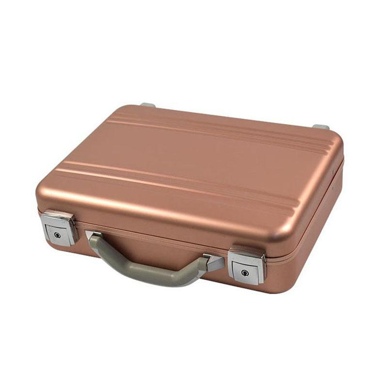 

Laptop Bag Briefcase Portfolio Folder Document Bag Home Office Storage Designer Computer Briefcase Metal Aluminum Rose Gold