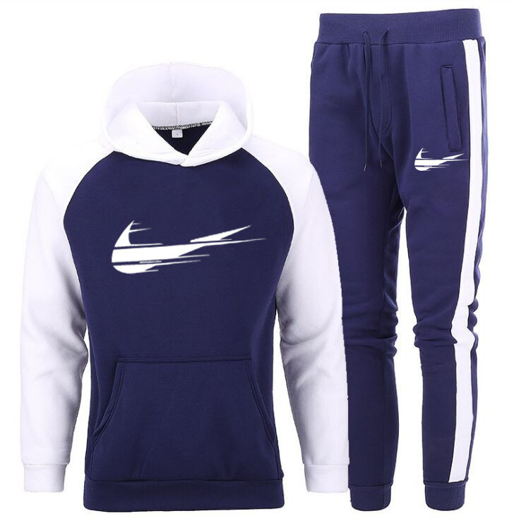 

New 2021 Casual Tracksuit Men Sets Hoodies+Pants Two Piece Sets print women Hooded Sweatshirt Outfit Sportswear Male Suit Clothing, Gray