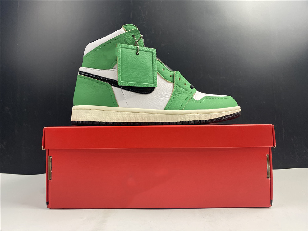 

New Men Women With Box 1s Basketball Shoes 1 High OG Lucky Green Athletic Shoes High Quality Sports Outdoors Sneakers, As picture