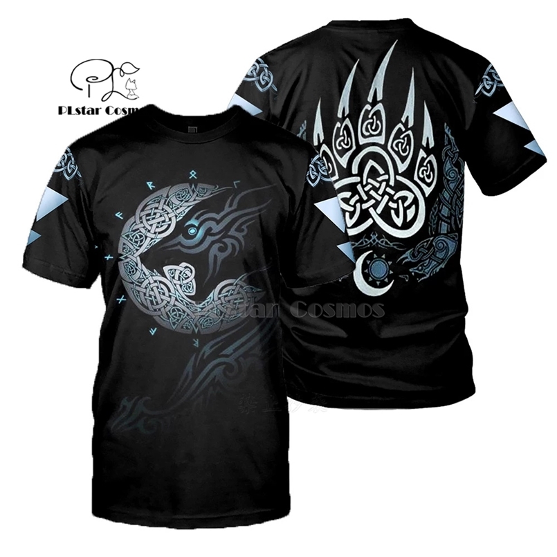 

Fashion Men hoodies 3D Printed Viking Tattoo t shirt tees shorts sleeve Apparel Unisex Norse cosplay streetwear-8 210707, 14