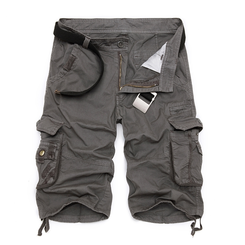 

Cargo Shorts Men Cool Camouflage Summer Sale Cotton Casual Short Pants Brand Clothing Comfortable Camo 210629, Red