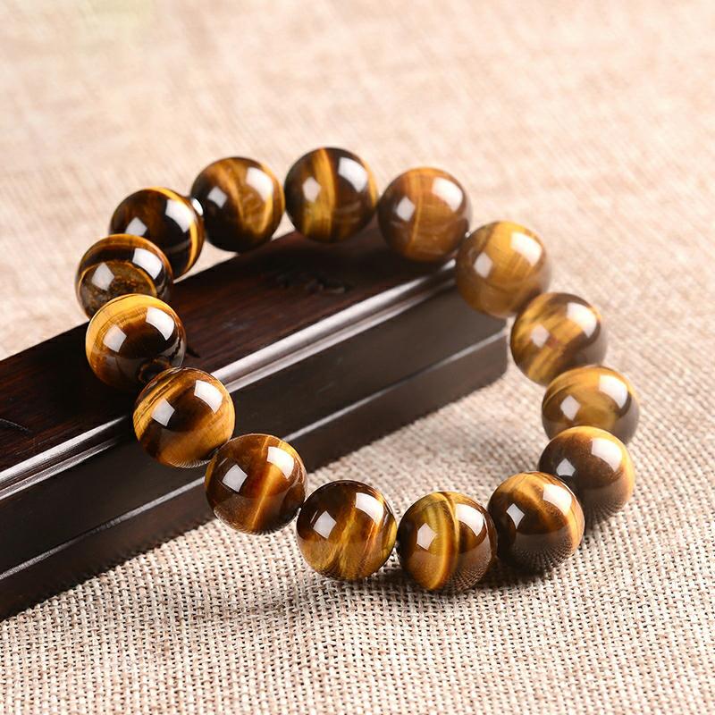 

Beaded, Strands Fashion Simple Tiger Eye Bracelet Men's Charm Natural Stone Jewelry Healing Feng Shui Buddha Bead