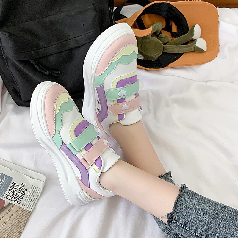 

Plutonium Velcro Lolita Handsome Teenage Student Tennis Vintage Comfortable Women's Shoes Loli Cosplay Jk Size Big 41 42 Wwkm