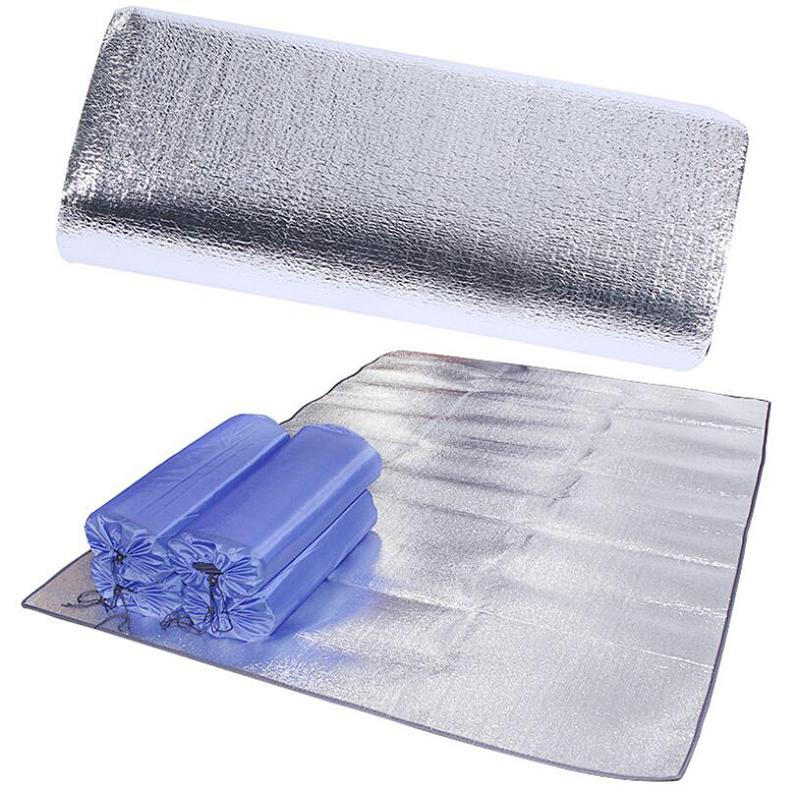 

Outdoor Pads 1PCS Foldable Waterproof Aluminum Foil Mat EVA Camping Sleeping Picnic Beach Mattress Pad