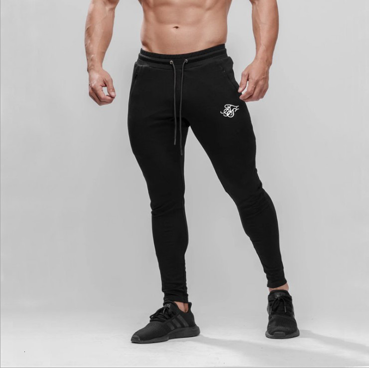 

2021 Sik Silken of Men in Fitness Pants Lean Spring Elastic Workout Lower Belt Men's Pant Sweatpants 1i6m