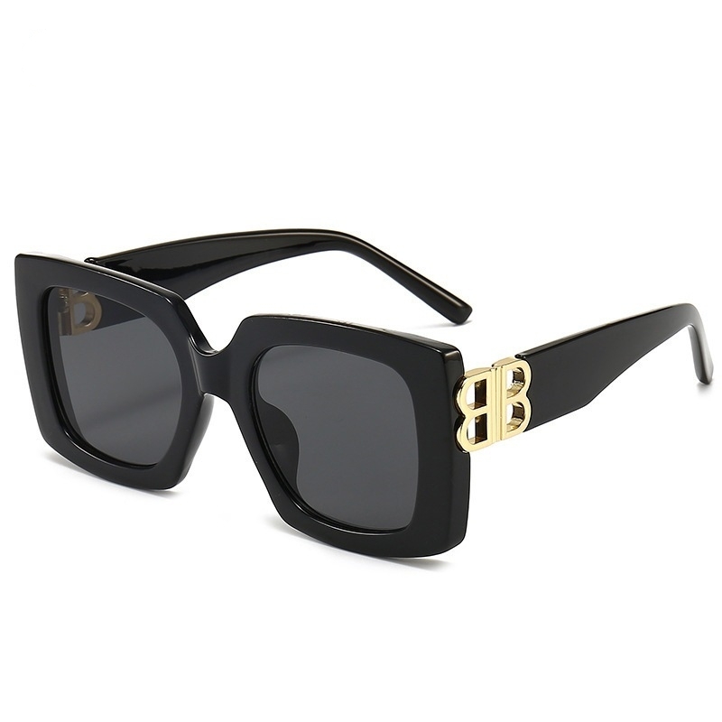 

2021 Spring New Oversize Square Sunglass Women Fashion Retro Gradient Sunglass Men Large Frame Glass Vintage Glass UV40000R8, White;black