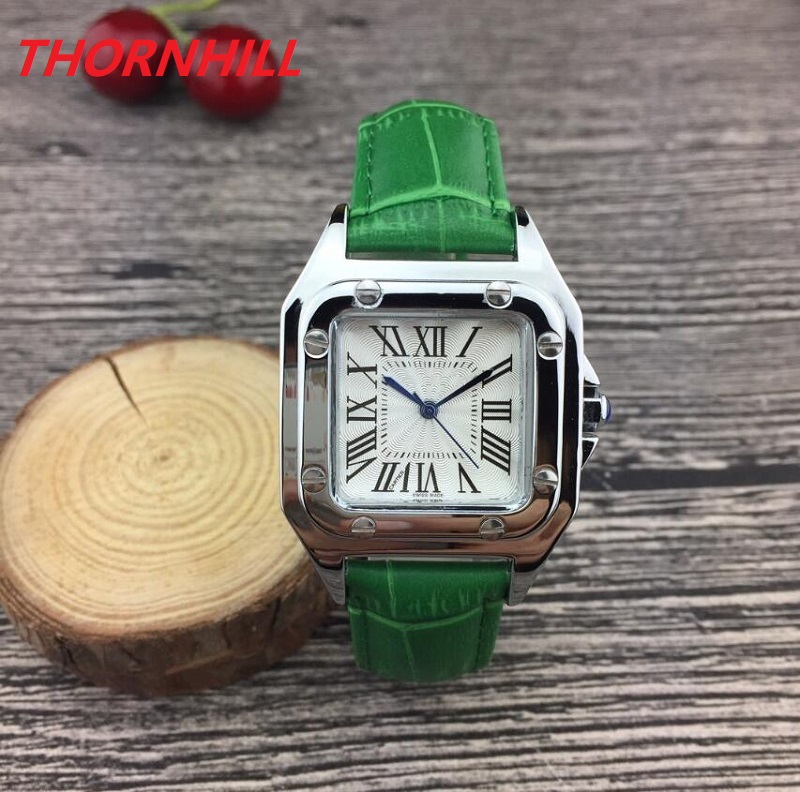 

TOP Fashion Luxury Women Square Designer Watch 32mm nice designer leather Lady Watch High Quality Quartz Clock, As pic