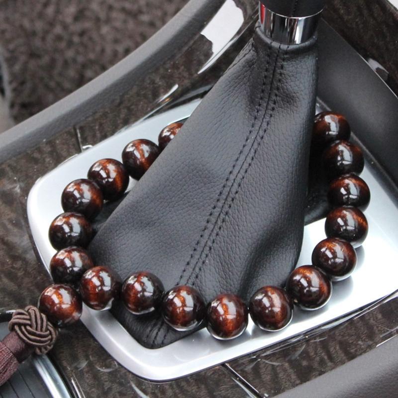 

Interior Decorations 6XDB Beads Pendant Wood Decoration For Adults On Car Rear View 20mm Rosary Hanging Ornament Gears Shift Decor