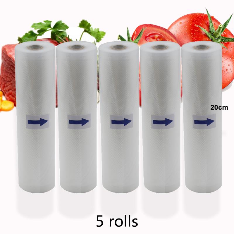 

Vacuum Food Sealing Machine Sealer Rolls Bags Packing BPA FREE Household Kitchen Storage 5Rolls/Lot