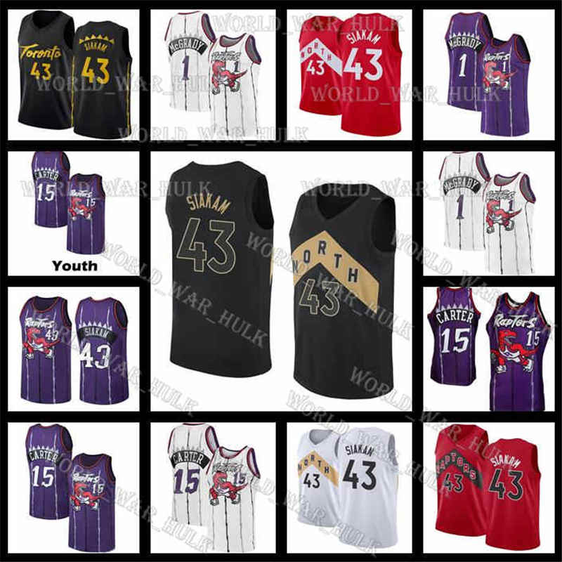 

23 Michael Jersey TorontoRaptorsPascal 43 Siakam Tracy 1 McGrady Allen 3 Iverson 77 Doncic Larry Bird Vince 15 Carter City Luka, Black;red