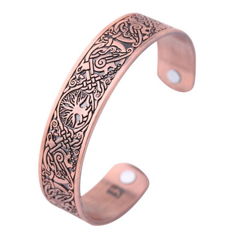 

Bangle Viking Trend Bracelet Bird Tree Opening Adjustable Cuff For Women And Men Jewelry Gifts
