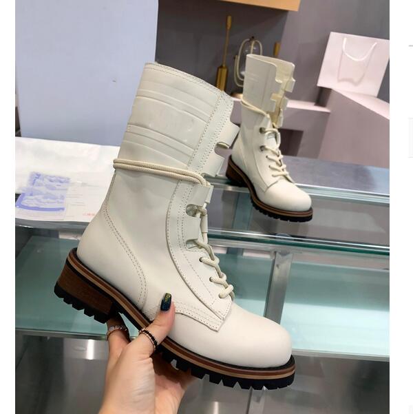 

Ladies short boots cowhide camp Classic Bee women Shoes Leather High heeled Fashion Diamonds Lady Thick heel Martinsize, Black
