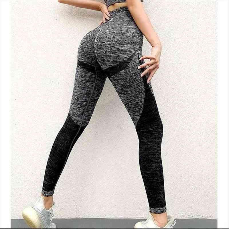 

women legging for fitness high waist leggings push up sports leggings women slim dark grey legging sportswear, Black