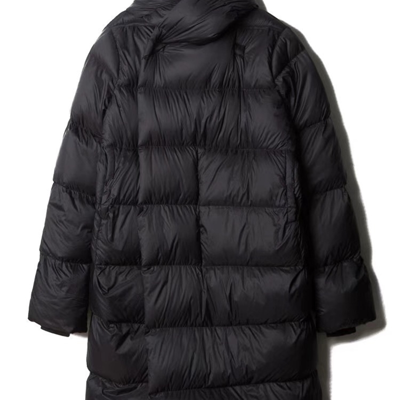 

Fashion ultra light fluffy thickened medium and long women's 2019 new down jacket, Black