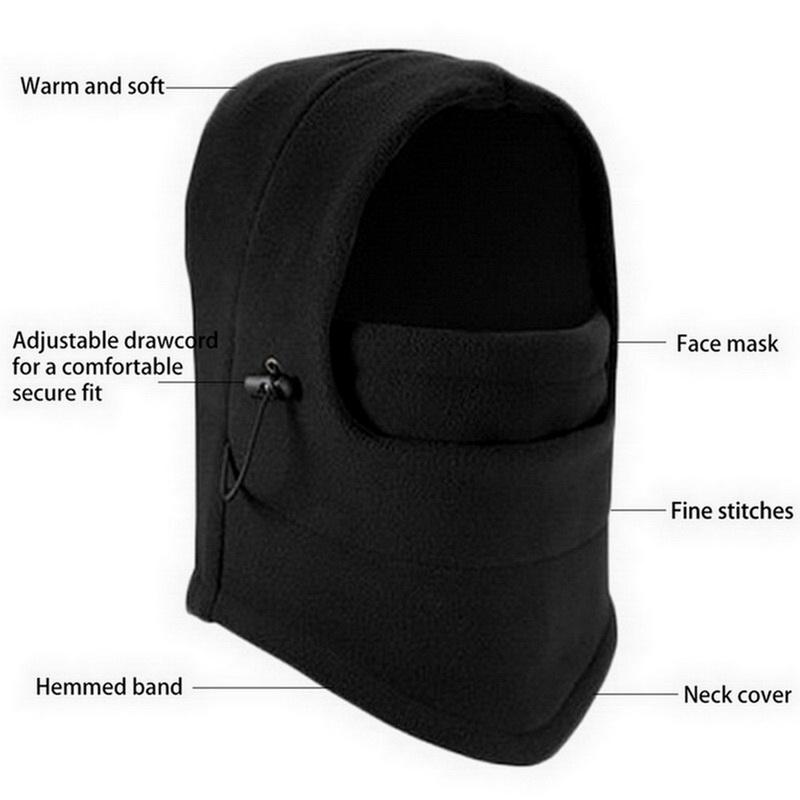 

2021 New Fashion Warm Cap Winter Men Design Winter Hats For Women Waterproof With Glasses Cool Balaclava, Black