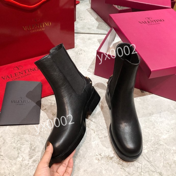 

Fashion Luxury designer brand women boots Woman's Leather shoes ankle factory direct female round head Short boot size 35-41, 02